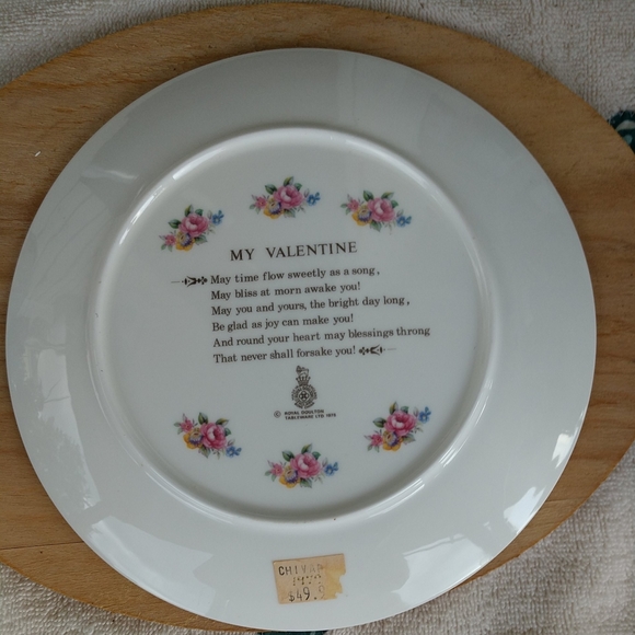💗My Valentine Day Plate Vintage 1978 Royal Doulton LTD Marked on back Plus Poem - Picture 5 of 10